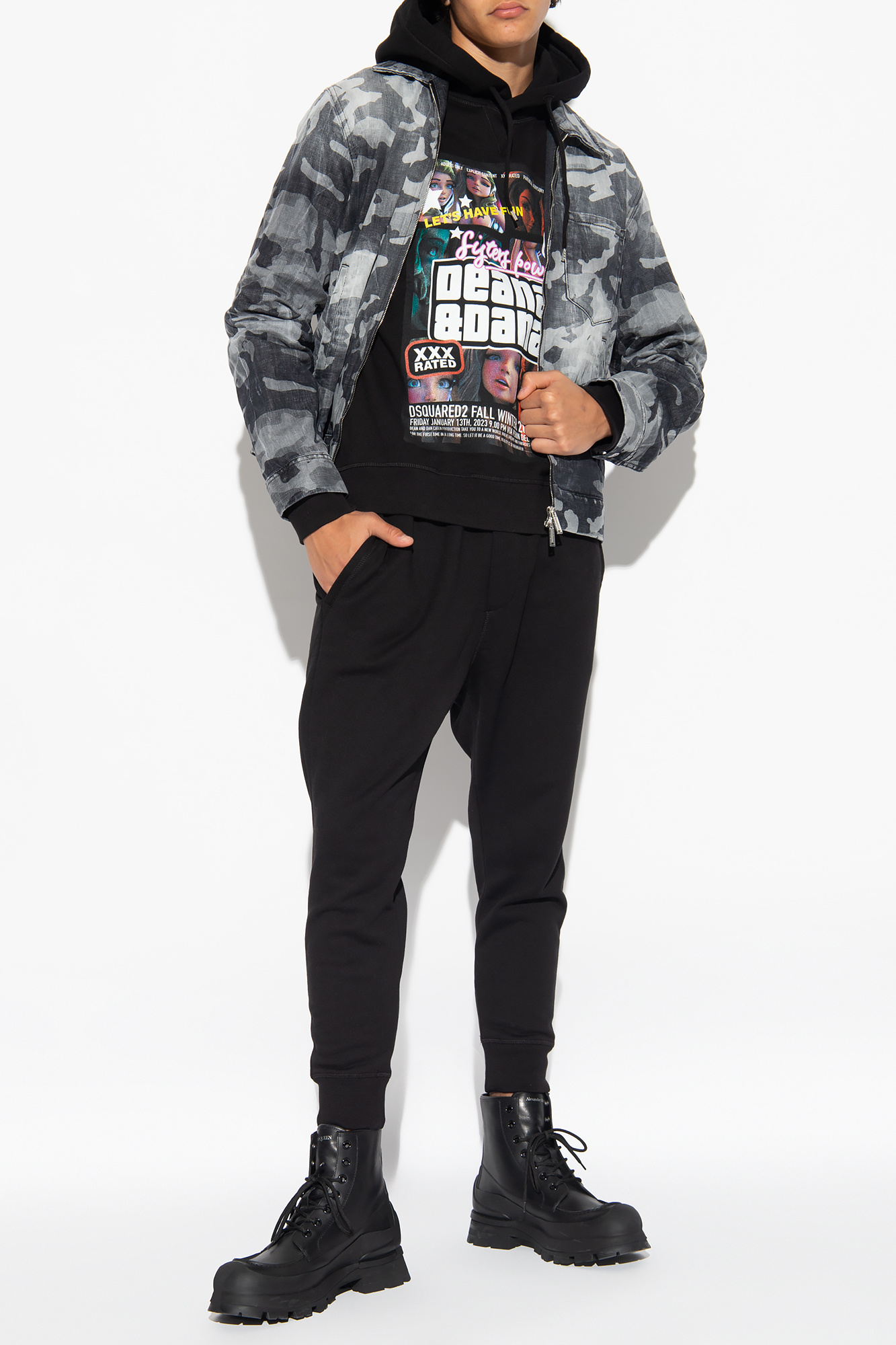SchaferandweinerShops Zambia - Black Printed hoodie